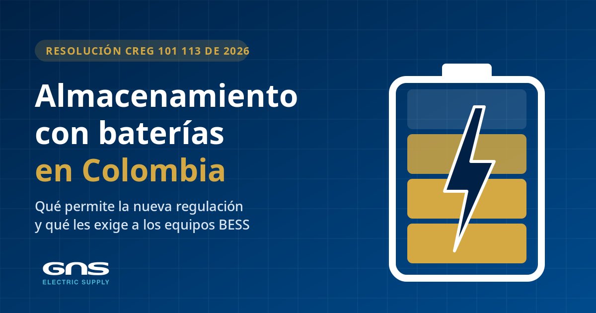 Almacenamiento con baterías en Colombia: Resolución CREG 101 113 de 2026